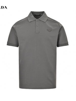 Prada Classic Grey Polo Shirt