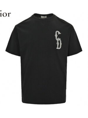 Dior Embroidered CD Logo T-Shirt (Black)