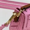 FI Baguette Pink with Embroidery Small Bag For Woman 21cm/8in