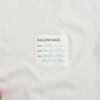 Balenciaga White T-Shirt with Label Detail