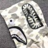 BAPE CITY CAMO HALF SHARK FULL ZIP HOODIE WHITE/BLACK