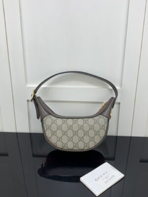 gg Ophidia gg Mini Bag Beige And Dusty Grey gg Supreme Canvas For Women 8in/20cm gg