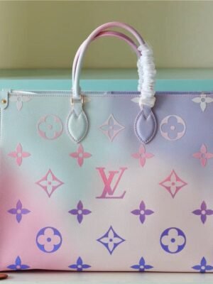 LV Onthego GM Tote Bag In Monogram Canvas Sunrise Pastel For Women 16.1in/41cm LV M46076