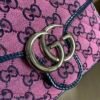 gg Marmont Mini Top Handle Bag In Pink And Blue gg Canvas For Women 8.3in/21cm gg
