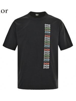 Dior T-Shirt - Multicolor Vertical Logo