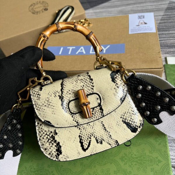 gg Bamboo 1947 Mini Top Handle Bag Natural For Women, Women¡¯s Bags 6.7in/17cm gg