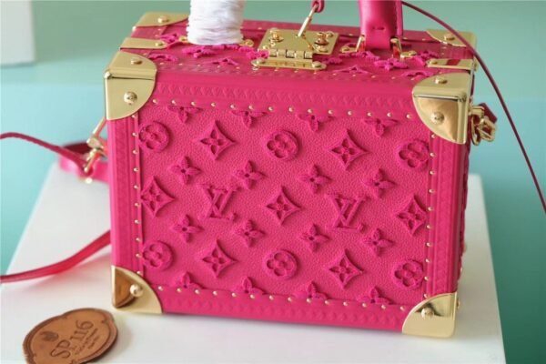 LV Valisette Tresor Monogram Empreinte Pink For Women, Women¡¯s Bags, Shoulder And Crossbody Bags 9.4in/24cm LV