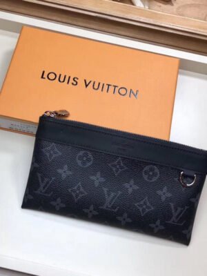 LV Discovery Pochette Monogram Pacific Canvas Black For Women, WoWallet 8.3in/21cm LV M44323