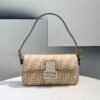 FI Baguette 1997 Wool Bag Beige For Women, Handbags, Shoulder Bags 10.6in/27cm FF 8BR792