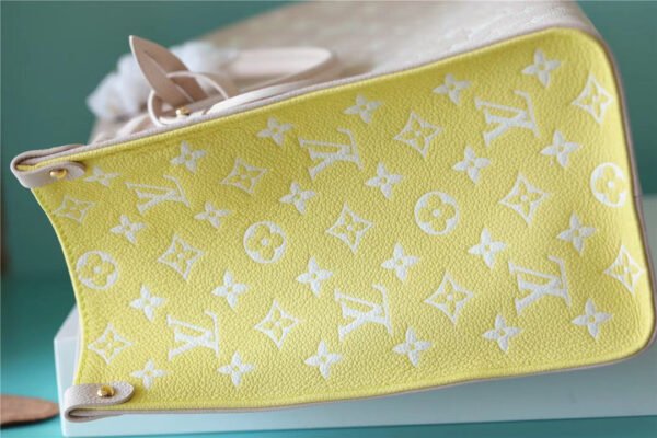 1f5819e4 LV Onthego MM Monogram Empreinte Beige/ Pink/ Yellow For Women, Shoulder And Crossbody Bags 35cm/13.8in LV M46128