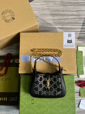 gg Jackie 1961 Mini Shoulder Bag Black For Women, Women’s Bags 7.5in/19cm gg