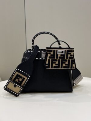 FI Peekaboo Small Black Bag For Woman 23cm/9in