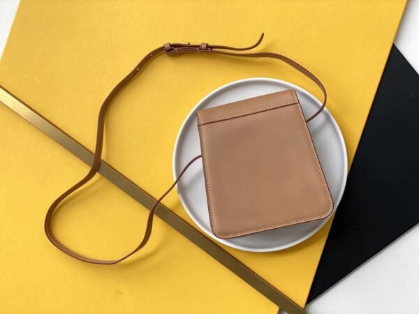 2-105 YSSL Kaia North/South Satchel Bag In Vegetable Tanned Brown Material With Gold Hardware For Women 6.6in/18cm YSL 668809BWR6W2725