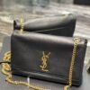 YSSL Kate Medium Reversible Chain Bag Black In Suede With Gold Hardware For Women 11.2in/29cm YSL