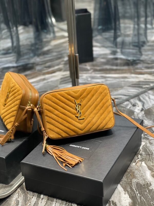 2-150 YSSL Lou Camera Bag Brown With Gold Toned Hardware For Women 9in/23cm YSL 6125441S7R77761