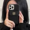 LOEWE iPhone Case With Card Holder Black-QBK240603
