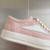 Rick Owens Pink Canvas Low-Top Sneakers