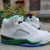 Jordan 5 white, green and black