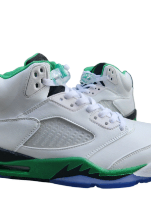 Jordan 5 white, green and black