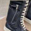 2._2_8680b753-e20c-4960-befe-02a11407c2e7 Rick Owens High-Top Leather Boots - Black and Cream