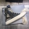 High-Top Metallic Leather Sneakers