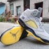 Jordan 5 Gray and Yellow