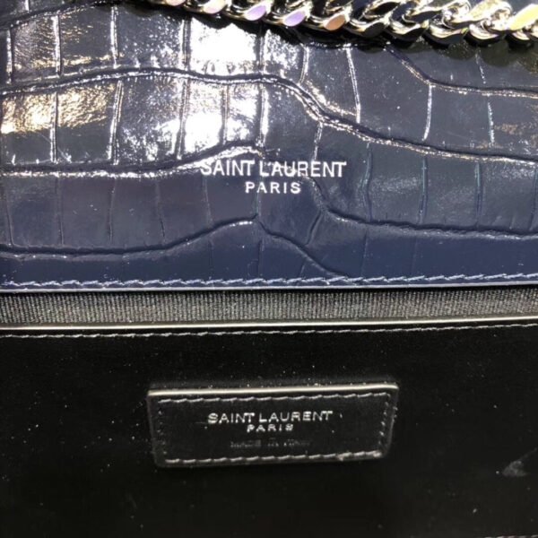 2021fe80 YSSL Kate Small Chain Bag With Tassel In Embossed Black For Women 7.8in/20cm YSL 474366DND0N1000