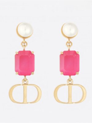 18K Petit CD Crystal Earrings