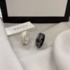 18K Double G Icon Black Corundum Ring