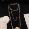 18K CC Rhinestone Star Chain Necklace