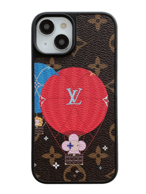 Lou Balloon & Heart Leather iPhone Case