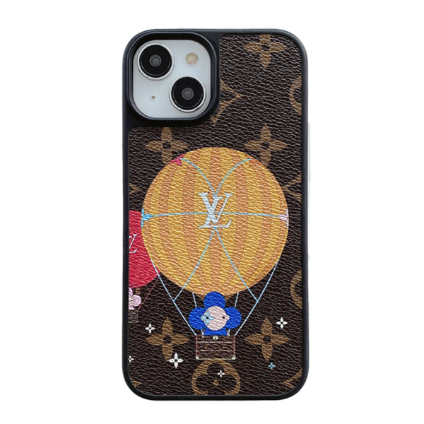 Lou Balloon & Heart Leather iPhone Case