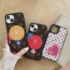 Lou Balloon & Heart Leather iPhone Case
