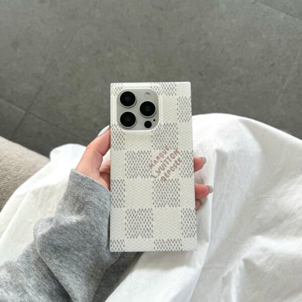 Lou Black & White Sqaure iPhone Case