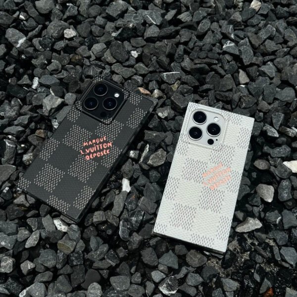 Lou Black & White Sqaure iPhone Case