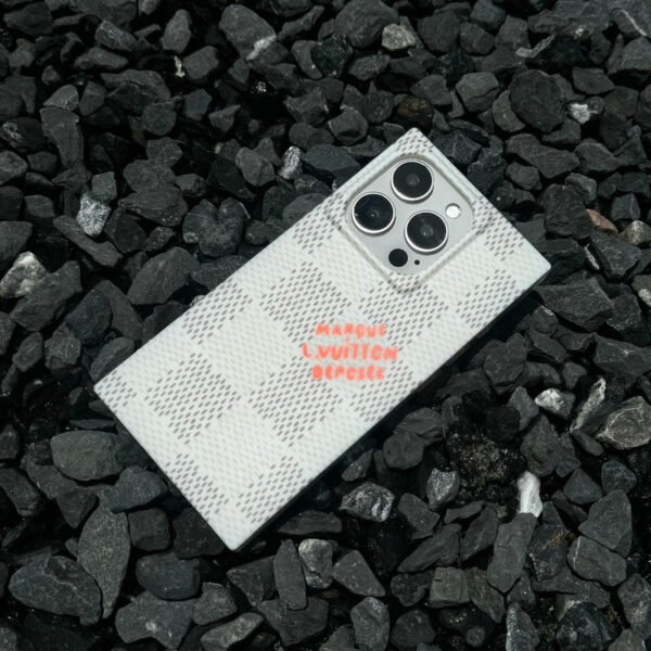 Lou Black & White Sqaure iPhone Case