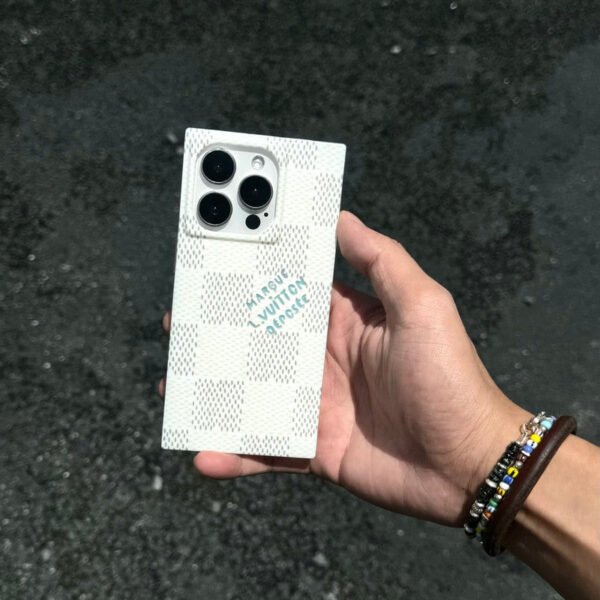 Lou Black & White Sqaure iPhone Case