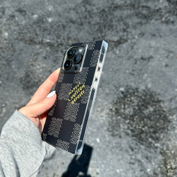 Lou Black & White Sqaure iPhone Case