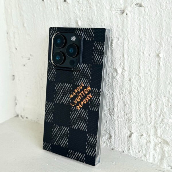 Lou Black & White Sqaure iPhone Case