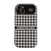 CD White & Brown Color Leather iPhone Case