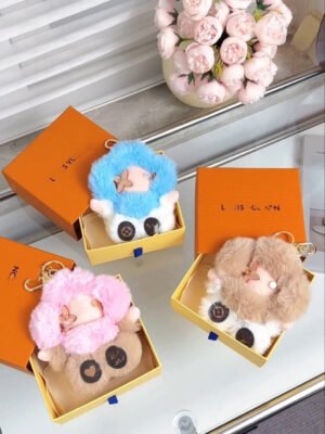 Fluffy Cute Sunflower Plush Keychain