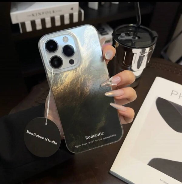 Glacier Blur Shell iPhone Case ¨C INS Style Iridescent Design