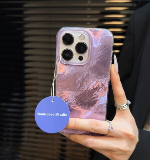 Glacier Blur Shell iPhone Case ¨C INS Style Iridescent Design