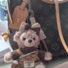 Limited Edition Sherry May Plush Keychain - Luxe Teddy Bear Bag Charm for Designer Handbags