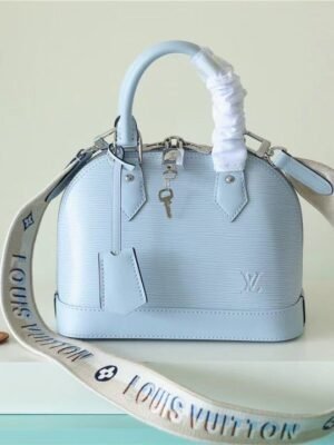 LV Alma BB Epi Light Blue For Women,  Shoulder And Crossbody Bags 23.5cm/9.3in LV