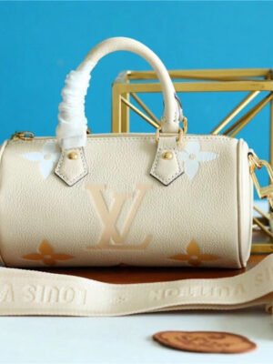 LV Papillon BB Monogram Empreinte Beige For Women, Women¡¯s Bags, Shoulder And Crossbody Bags 7.9in/20cm LV