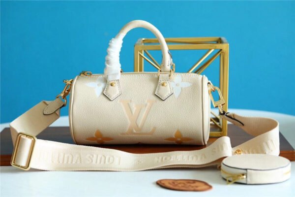 LV Papillon BB Monogram Empreinte Beige For Women, Women¡¯s Bags, Shoulder And Crossbody Bags 7.9in/20cm LV