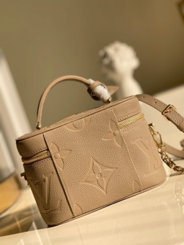 LV Vanity PM Handbag Monogram Empreinte Tourterelle Beige For Women, Women¡¯s Handbags, Shoulder And Crossbody Bags 7.5in/19cm LV M45608
