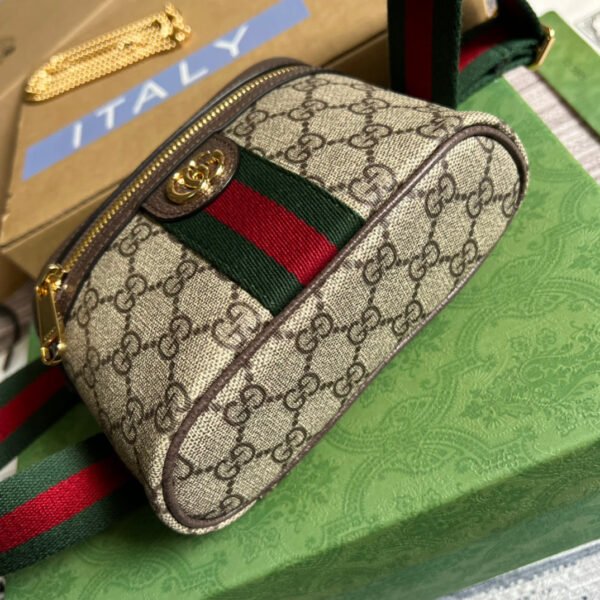gg Ophidia Belt Bag With Web Beige/Ebony Soft gg Supreme Canvas? For Men 7.1in/18cm gg 699765 96IWG 8745