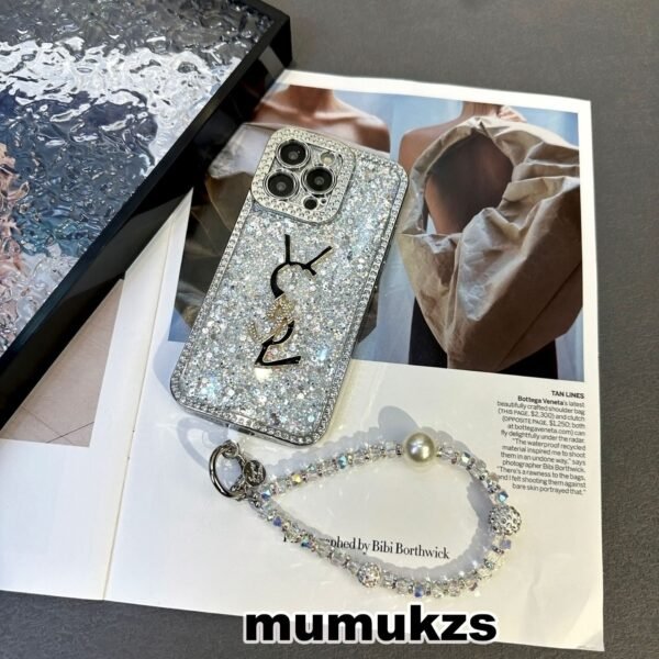 Luxury Glitter Holographic Y - S - L-Inspired iPhone Case ¨C Diamond Shine Edition